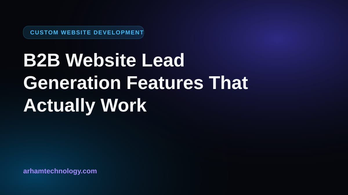 A website funnel feeding qualified leads into a CRM, illustrating B2B website lead generation features