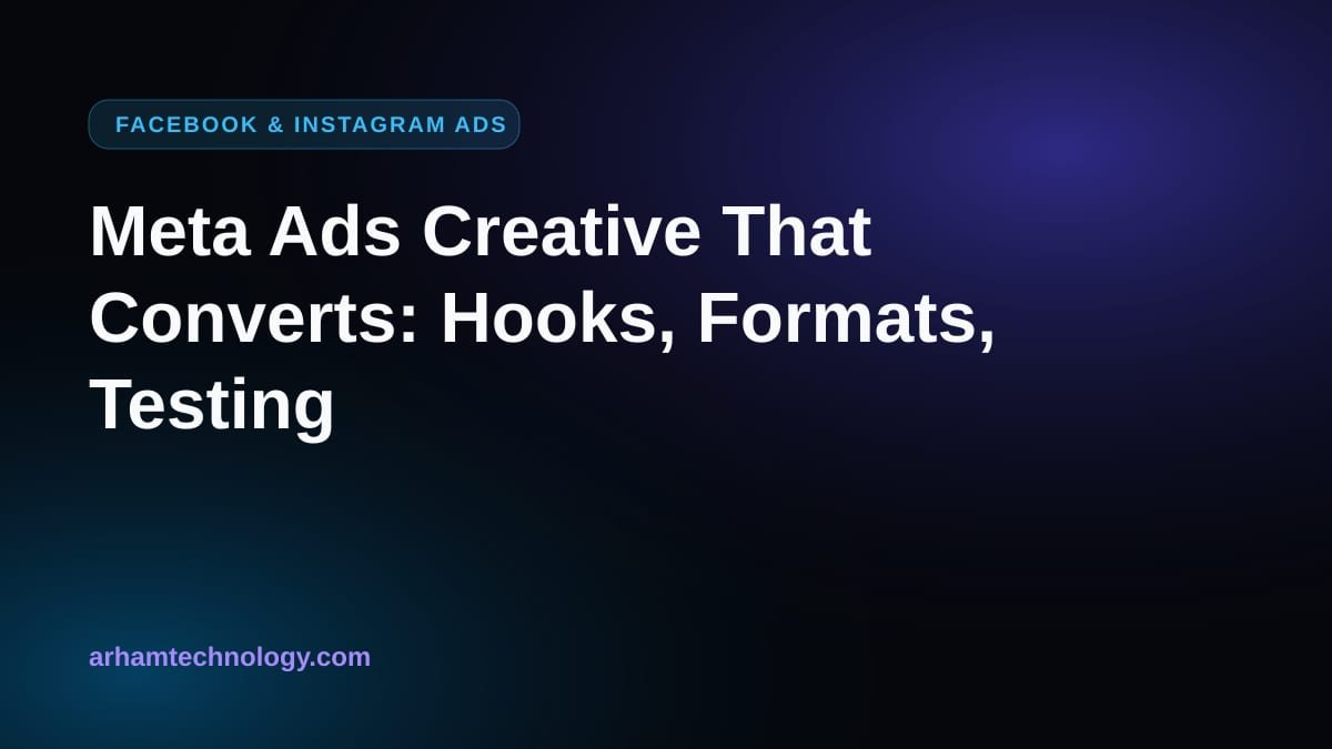 Illustration of ad creative cards being tested, representing Meta ads creative for Facebook and Instagram