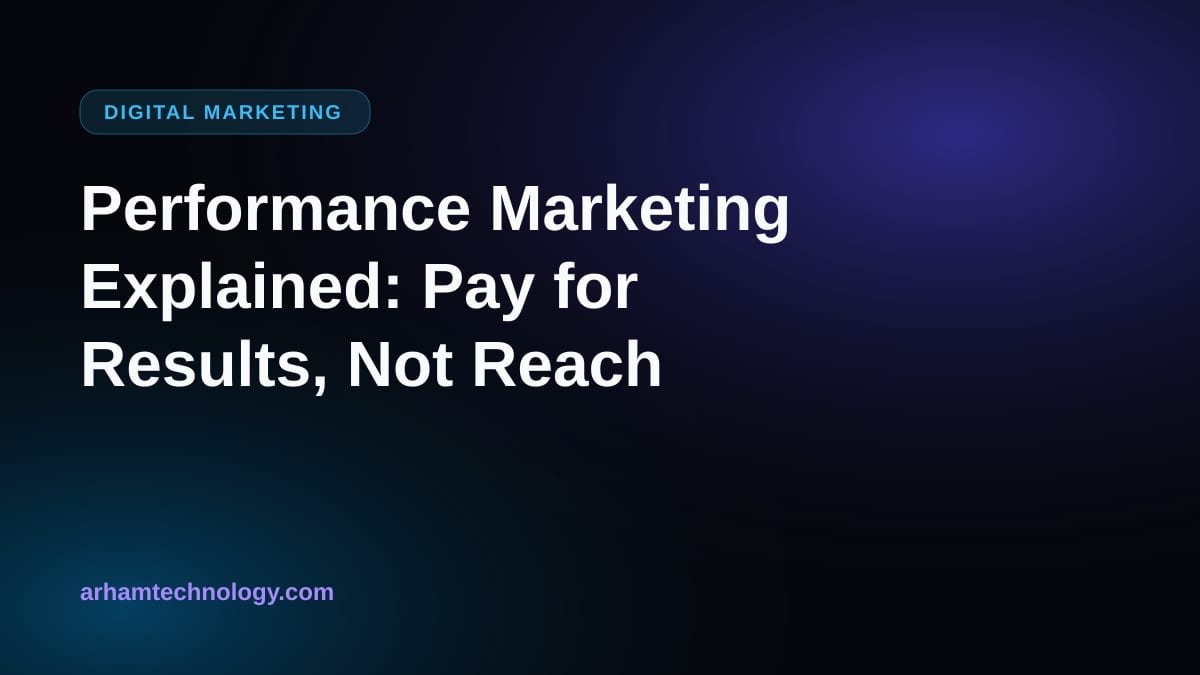 Illustration of a funnel and rising chart representing performance marketing results