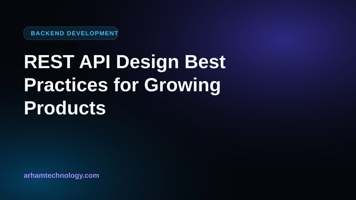 Connected API endpoints illustrating REST API design best practices for a growing product