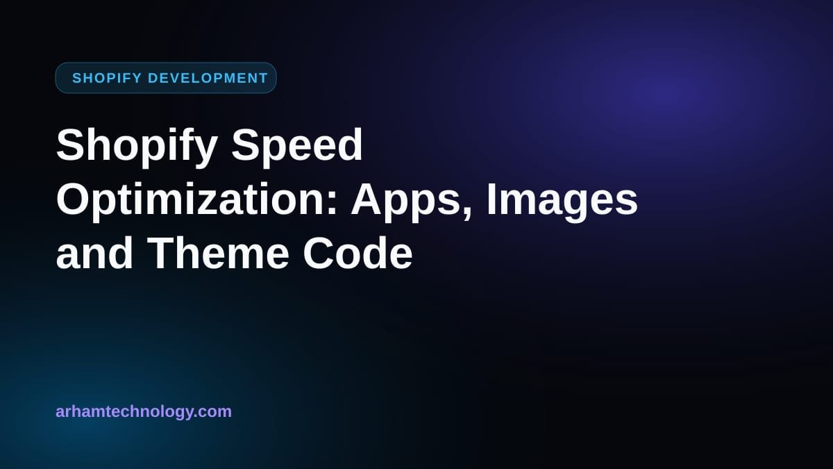 Illustration of a Shopify storefront with a speed gauge, representing Shopify speed optimization for Indian online stores