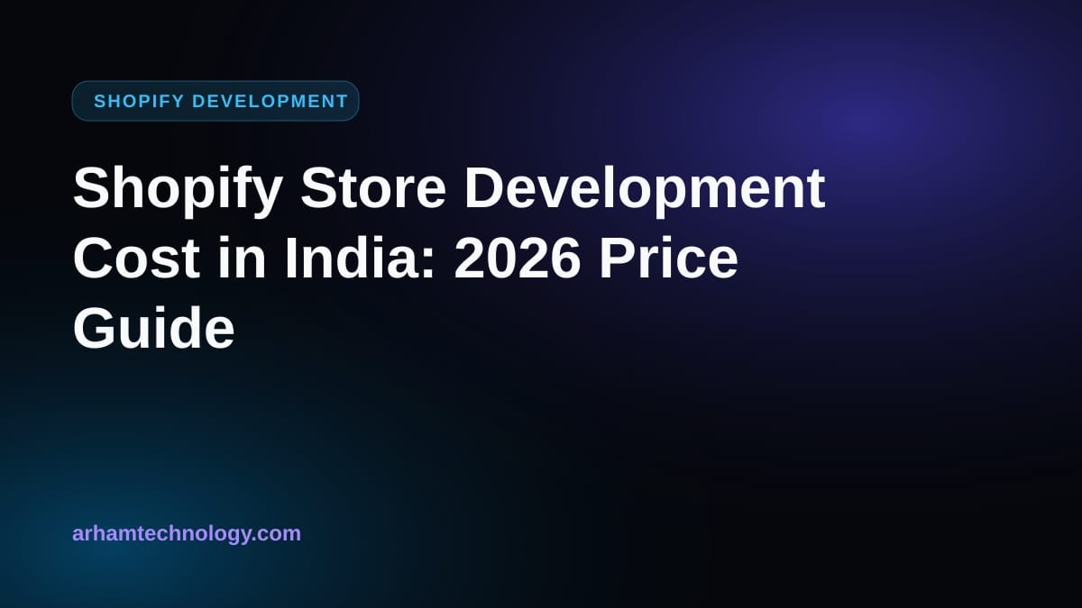 Illustration of a Shopify storefront with a price breakdown, representing Shopify store development cost in India