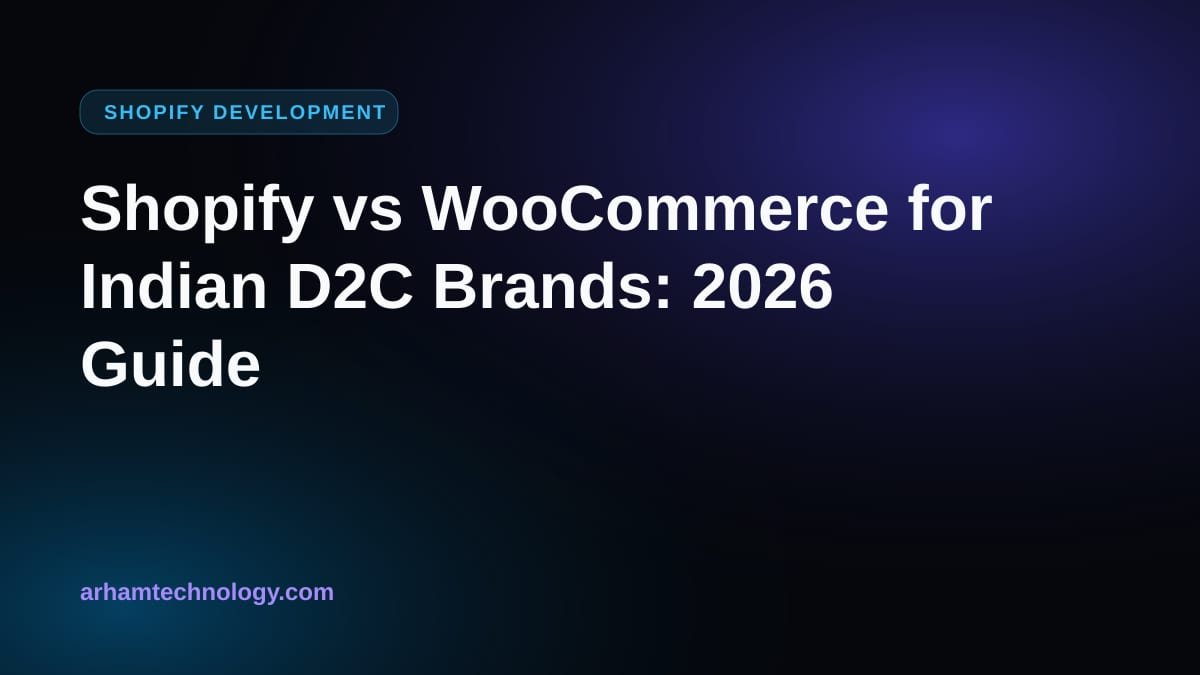 Illustration of two ecommerce storefronts side by side, representing a Shopify vs WooCommerce comparison for Indian D2C brands