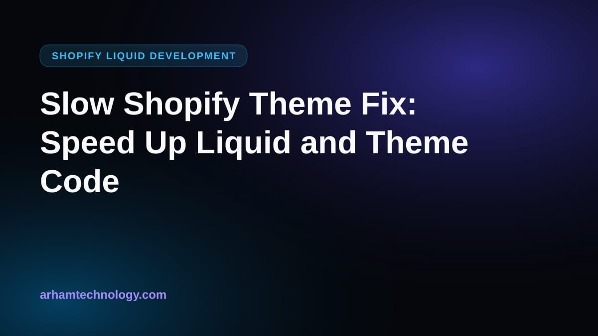 Illustration of Shopify theme code being tuned, representing a slow Shopify theme fix