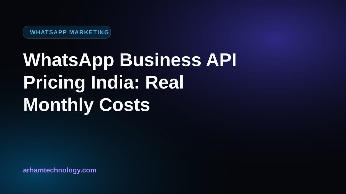Illustration of a rupee calculator beside chat bubbles showing WhatsApp Business API pricing India