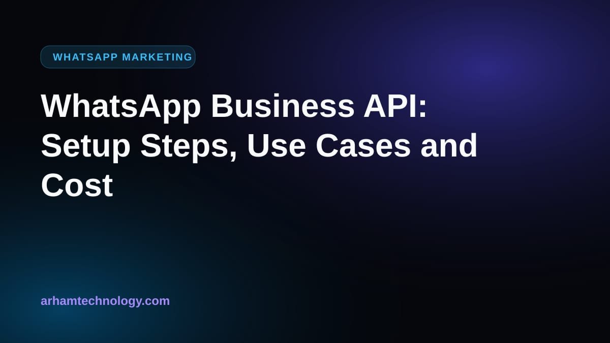 Illustration of chat bubbles connected to a CRM showing WhatsApp Business API setup and use cases