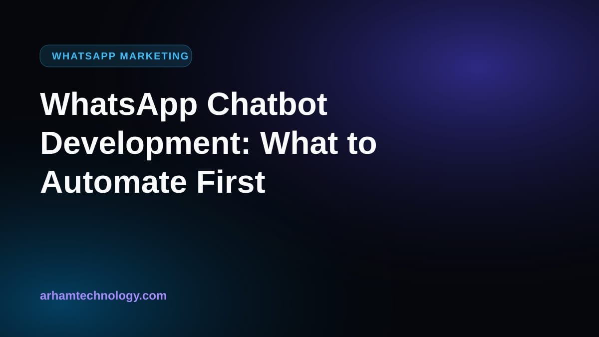 Illustration of a chat flow handing a customer from an automated menu to a human agent, representing WhatsApp chatbot development