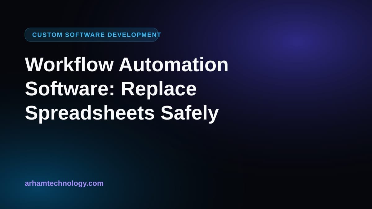 Workflow automation software replacing scattered spreadsheets with a connected approval flow