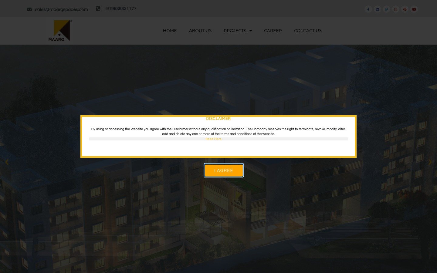 Maarq Alpha website on laptop
