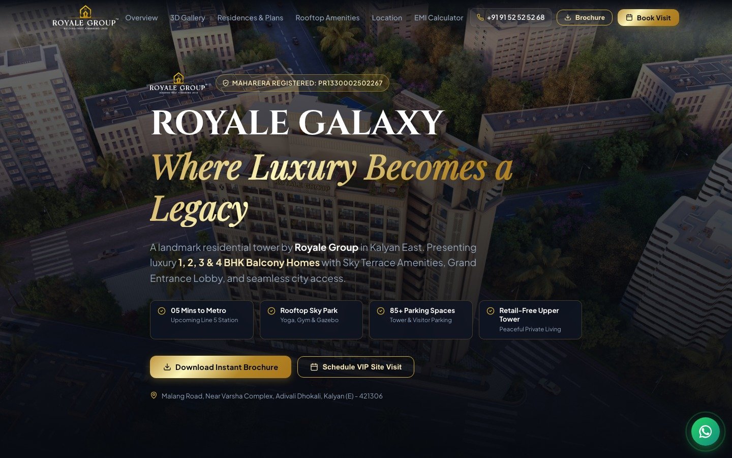 Royale Galaxy website on laptop